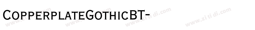 CopperplateGothicBT字体转换