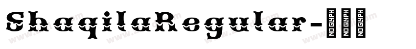 ShaqilaRegular字体转换