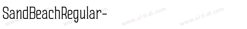 SandBeachRegular字体转换
