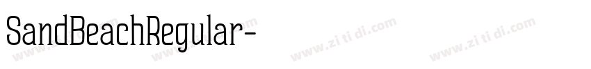 SandBeachRegular字体转换