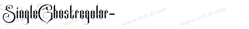 SingleGhostregular字体转换