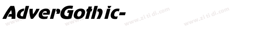 AdverGothic字体转换