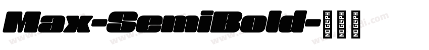 Max-SemiBold字体转换