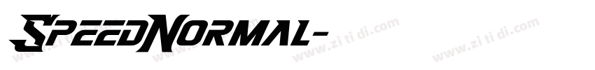 SpeedNormal字体转换
