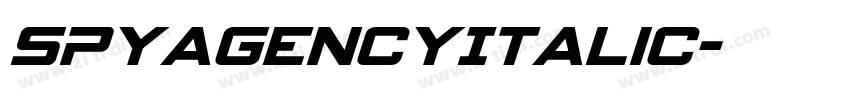 SpyAgencyItalic字体转换