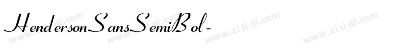 HendersonSansSemiBol字体转换