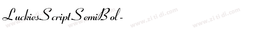 LuckiesScriptSemiBol字体转换 LuckiesScriptSemiBol字体转换