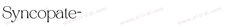 Syncopate字体转换