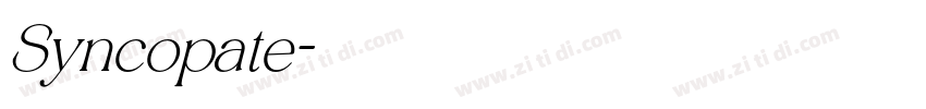 Syncopate字体转换