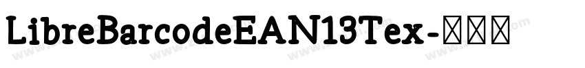 LibreBarcodeEAN13Tex字体转换