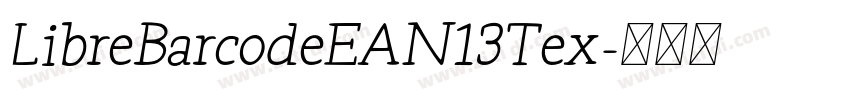 LibreBarcodeEAN13Tex字体转换