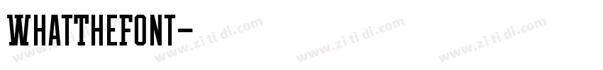 WhatTheFont字体转换