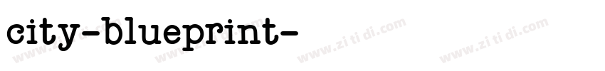 city-blueprint字体转换