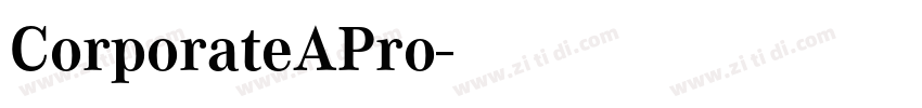 CorporateAPro字体转换