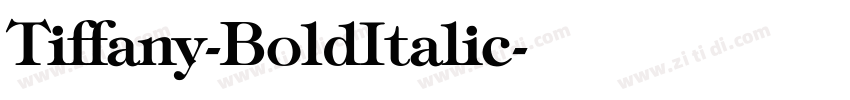 Tiffany-BoldItalic字体转换