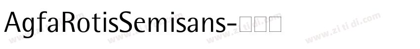AgfaRotisSemisans字体转换