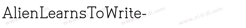 AlienLearnsToWrite字体转换