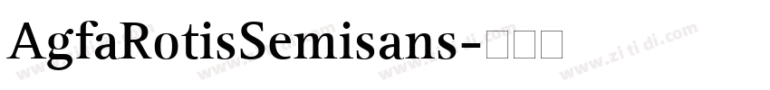 AgfaRotisSemisans字体转换