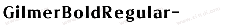 GilmerBoldRegular字体转换