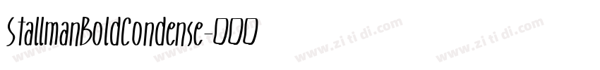 StallmanBoldCondense字体转换