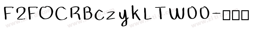 F2FOCRBczykLTW00字体转换