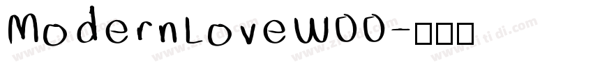 ModernLoveW00字体转换
