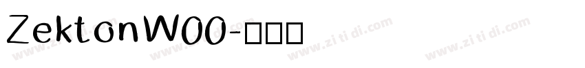 ZektonW00字体转换