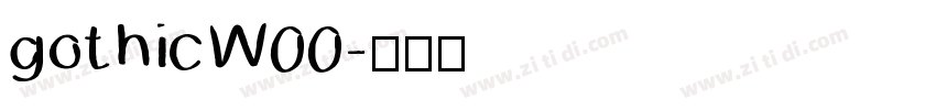 gothicW00字体转换