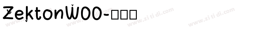 ZektonW00字体转换