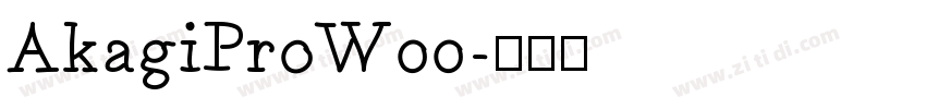 AkagiProW00字体转换