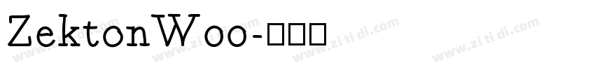 ZektonW00字体转换
