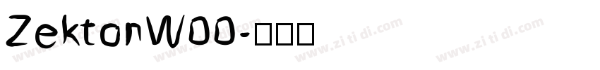 ZektonW00字体转换