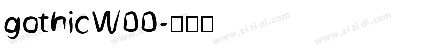 gothicW00字体转换