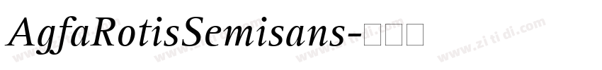 AgfaRotisSemisans字体转换