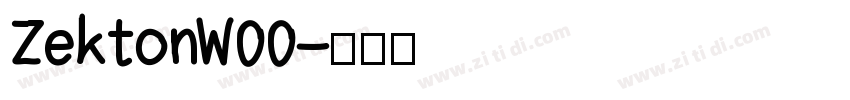 ZektonW00字体转换