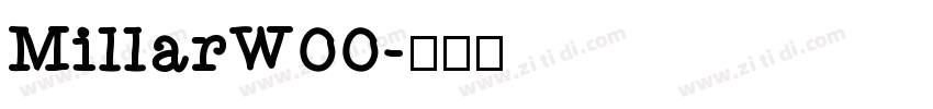 MillarW00字体转换
