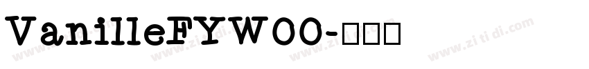 VanilleFYW00字体转换