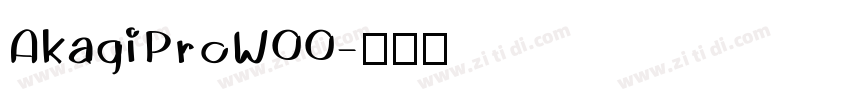 AkagiProW00字体转换