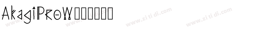 AkagiProW00字体转换