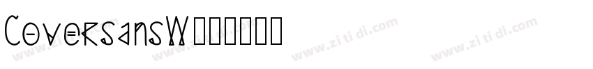 CoversansW00字体转换