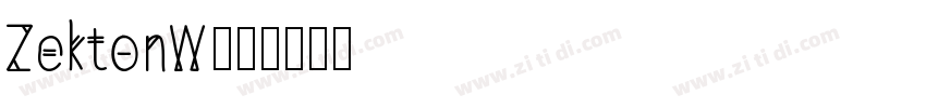ZektonW00字体转换