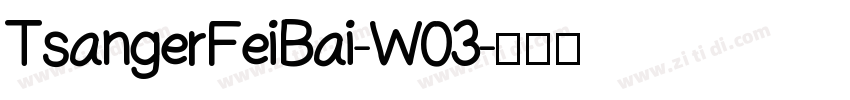 TsangerFeiBai-W03字体转换