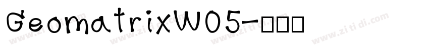 GeomatrixW05字体转换