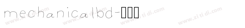 mechanicalbd字体转换
