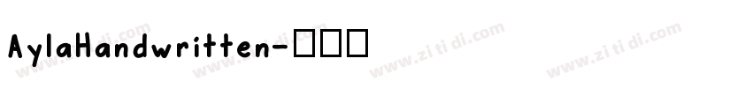 AylaHandwritten字体转换