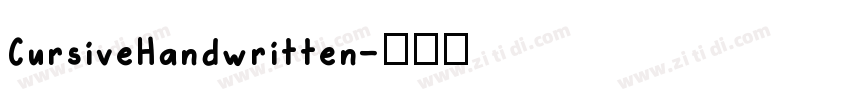 CursiveHandwritten字体转换