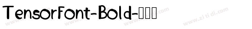 TensorFont-Bold字体转换