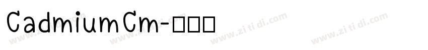 CadmiumCm字体转换