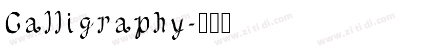 Calligraphy字体转换