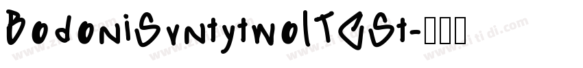 BodoniSvntytwoITCSt字体转换